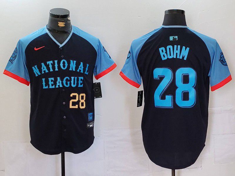 Men Philadelphia Phillies #28 Bohm Blue All star 2024 Nike MLB Jersey style 4